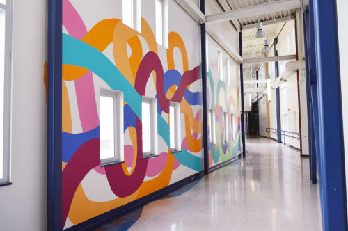Elementary School Mural | Murals by Olive Moya | Isabella Bird Community School in Denver