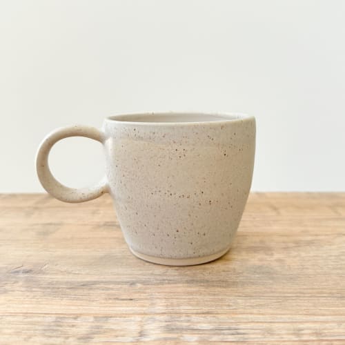 10 oz. Ceramic Mug - Light Oatmeal | Drinkware by Alissa Goss Ceramics & Pottery