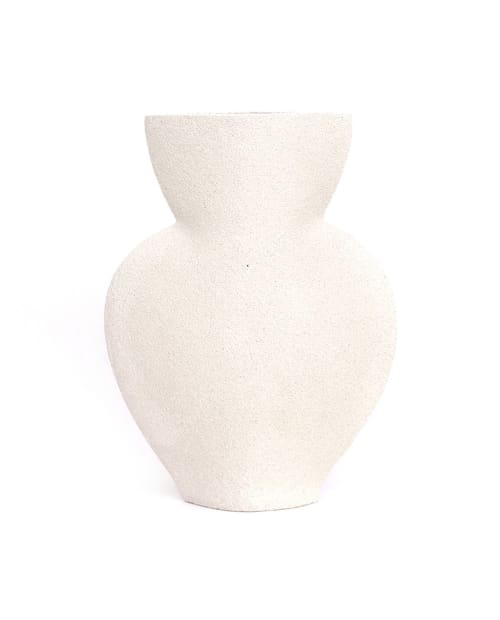 Ceramic Vase 'Amphora - White' | Vases & Vessels by INI CERAMIQUE