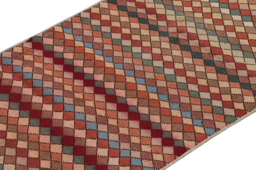 Vintage Zeki Müren Rug in Polychromatic Diamond Patterns | Area Rug in Rugs by Rug and Kilim