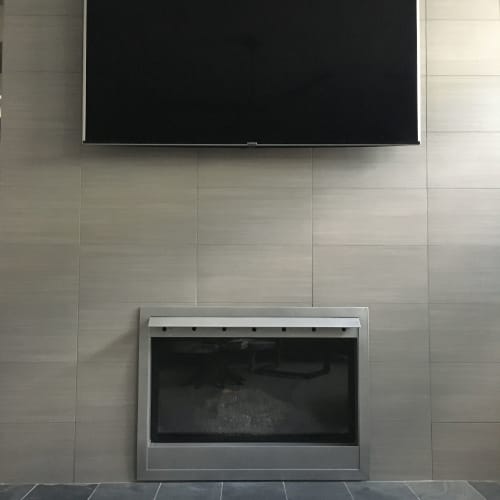 Custom Fireplace Surround | Fireplaces by ARDEZEN | Private Residence at Morse St, Houston in Houston