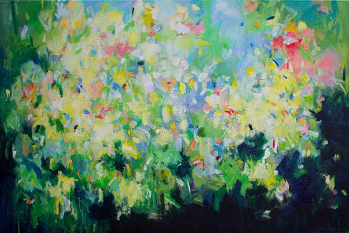 SOLD Infinite Garden #12 | Oil And Acrylic Painting in Paintings by Art by Geesien Postema