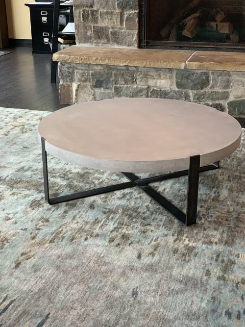 Concrete Coffee Table - Round | Tables by Woven 3 Design