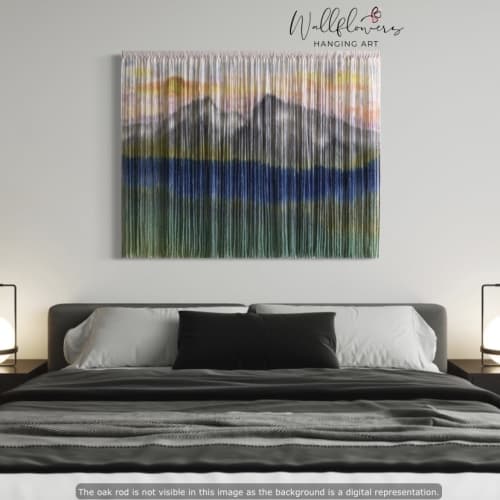 PEAKS PASTEL Mountain Landscape Wall Tapestry | Wall Hangings by Wallflowers Hanging Art