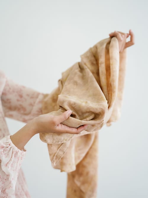 Naturally Dyed Silk (44" x 45" | Linens & Bedding by Lu France Interiors