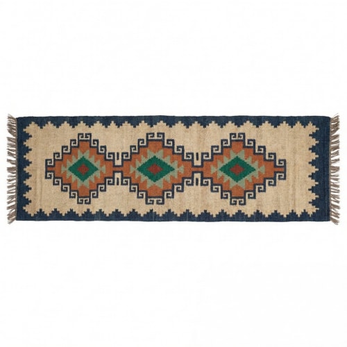 Handwoven Woolen Stair Runner Rug | Rugs by Evergreen Carpets