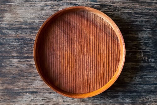 Carved Keyaki Plate | Dinnerware by Big Sand Woodworking
