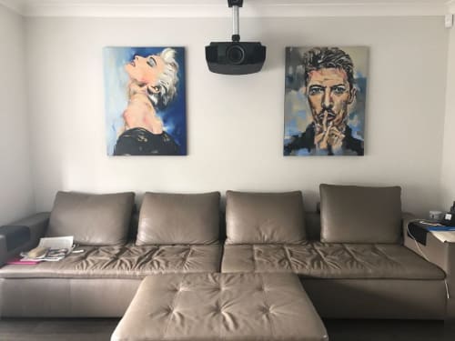 David and Madonna | Paintings by Iti Das