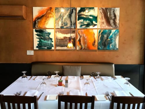 Resin Wall Art | Paintings by Niki Woehler | Cosmopolitan Restaurant in Telluride