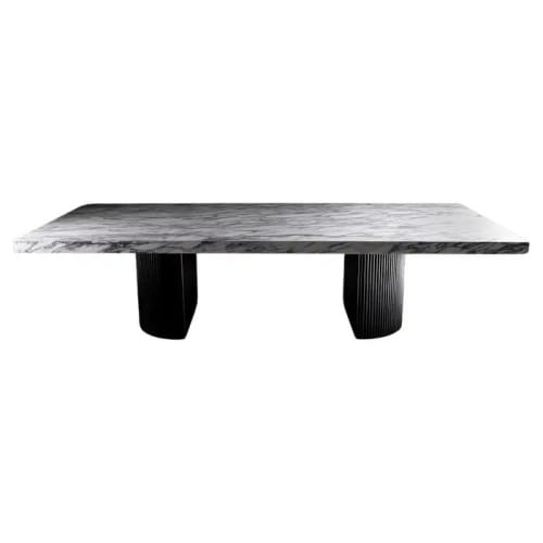 Arabescato Corchia Ad Meliora Italian Marble Dining Table | Tables by NO AGE FURNITURE STUDIO