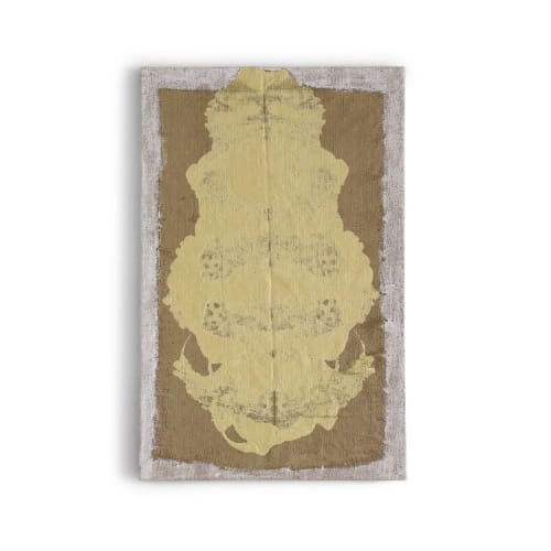 Rorschach Saffron A | Mixed Media by Kim Fonder