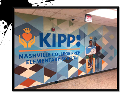 Student Mural | Murals by artofYungai | KIPP Nashville College Prep in Nashville