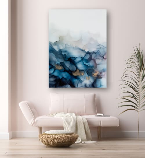 'OYSTER VI' - Luxury Abstract Resin Artwork | Paintings by Christina Twomey Art + Design