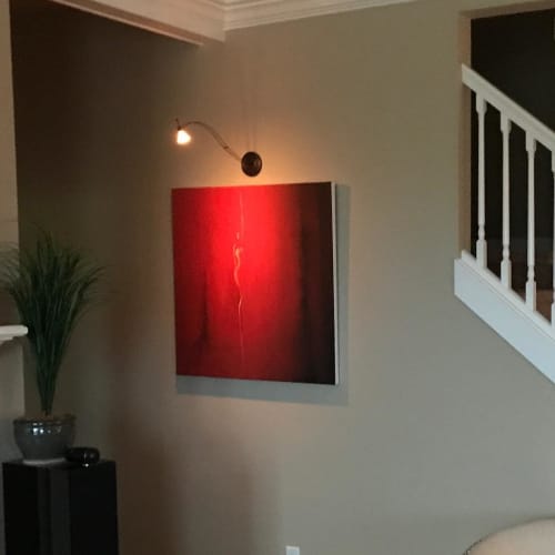 Elana in Red | Oil And Acrylic Painting in Paintings by Dalton Portella