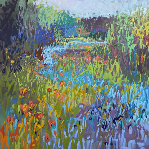 Pastoral XVI | Paintings by Jane Schmidt ArtWorks | Riverview Station in Asheville