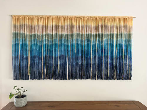 SHALLOWS Coastal Beach Boho Wall Hanging Tapestry | Wall Hangings by Wallflowers Hanging Art