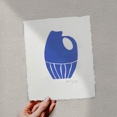 Vessel study, Linocut, Ink on paper | Prints by Llinella