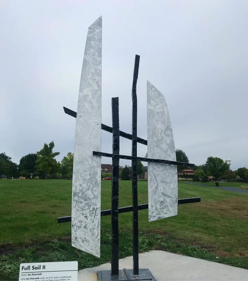 Full Sail II | Public Sculptures by Jon Kamrath | Purgatory Creek Park Pavilion in Eden Prairie