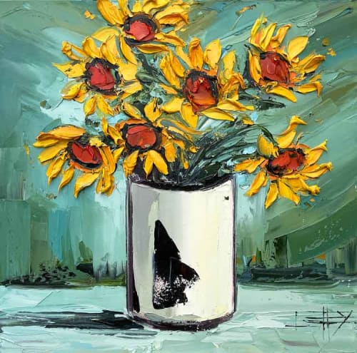 Muse Of Van Gogh | Oil And Acrylic Painting in Paintings by Lisa Elley ART
