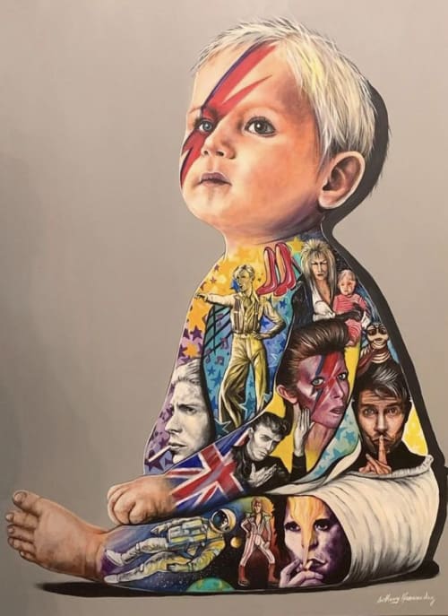 David Bowie | Paintings by Anthony Hernandez Art