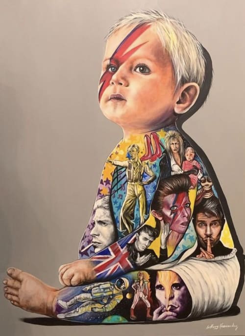 David Bowie | Oil And Acrylic Painting in Paintings by Anthony Hernandez Art