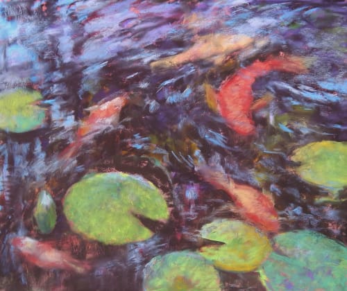 Koi pastel painting | Oil And Acrylic Painting in Paintings by Julia Lesnichy Art