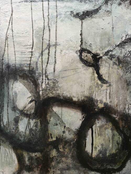 I Am Time | Oil And Acrylic Painting in Paintings by Deb Chaney Contemporary Abstract Artist