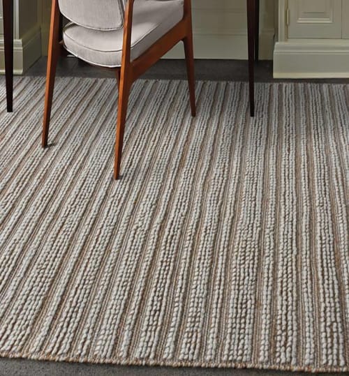 Handwoven Jute/wool rug - 160x230 cm -Natural/Ivory | Area Rug in Rugs by Selligram