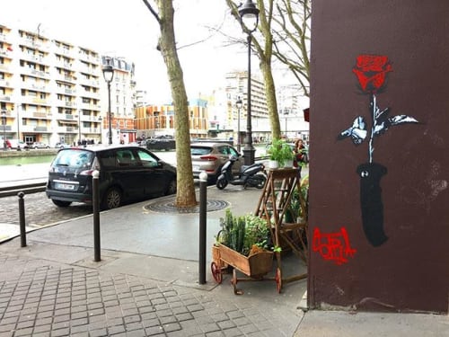 Loose the knife | Street Murals by STRA Street | Paris in Paris