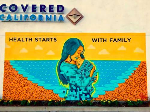 The Blue Pearl - Covered California | Murals by Bodeck Luna Hernandez | Covered California in Sacramento