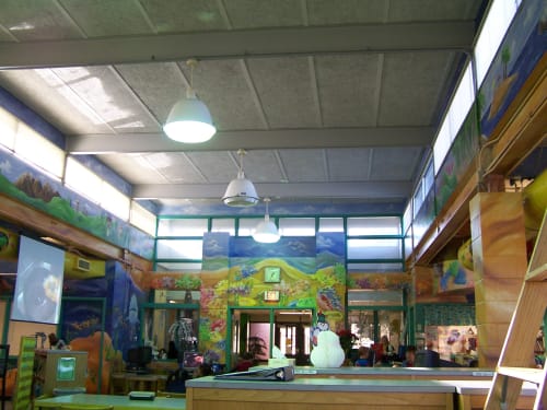 Undersea Library | Murals by Bobbi Plentovich Lewis | A.M. Davis Elementary School in Richmond