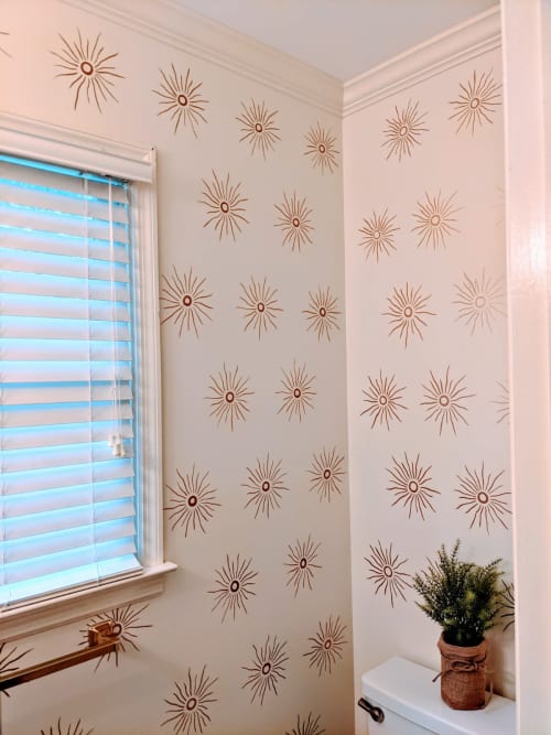 Sunshine Powder Room | Murals by Girls Who Paint Murals