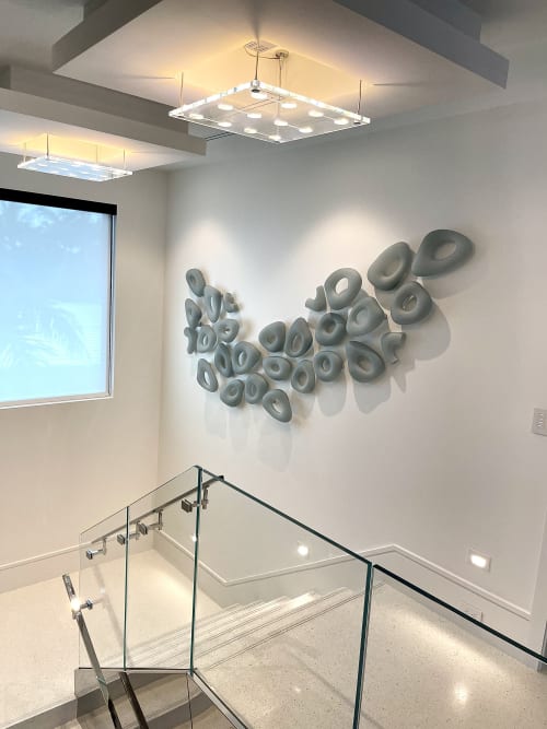 Grey Island Series Installation | Wall Sculpture in Wall Hangings by Jeffries Glass