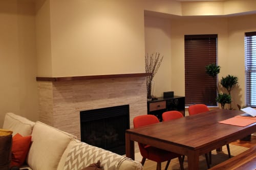 Walnut Table, Bench, and Mantle | Dining Table in Tables by GlessBoards