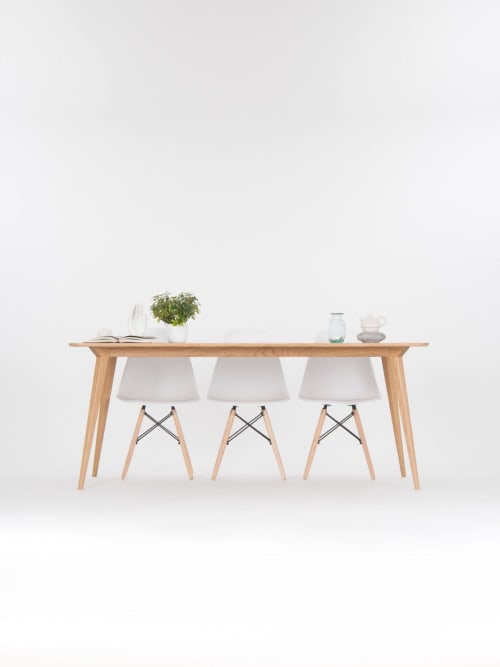 Extending Dining Table - Oak Wood 53.1''x29.5"x35.5'' | Tables by Mo Woodwork