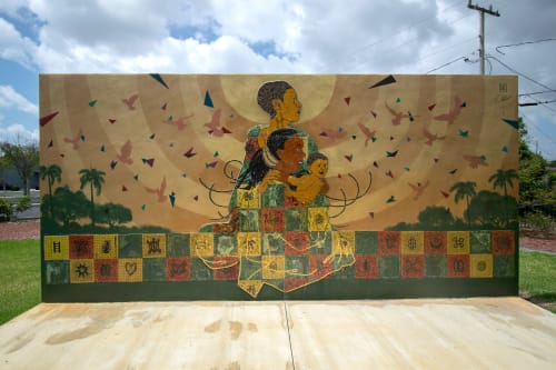 Family Connections | Street Murals by Cynthia Fisher | James D. Bradley Jr. Park in Lauderhill