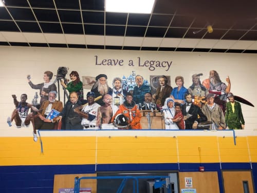 Leave a Legacy Mural | Murals by Mural Art Designs | Falcon Elementary School of Technology in Peyton