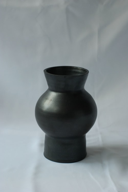 Handmade Pedestal Bulb Vase | Vases & Vessels by Pottery & Ko
