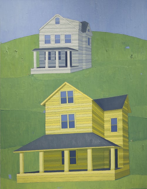 'Two Houses' oil painting by Scott Redden | Paintings by Scott Redden