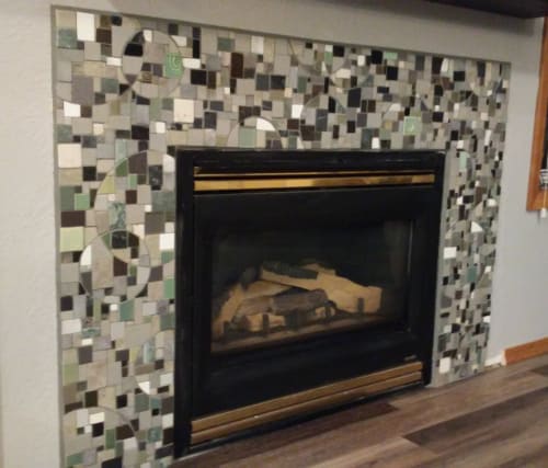 Tile Fireplace Surround | Mosaic in Art & Wall Decor by JK Mosaic, LLC