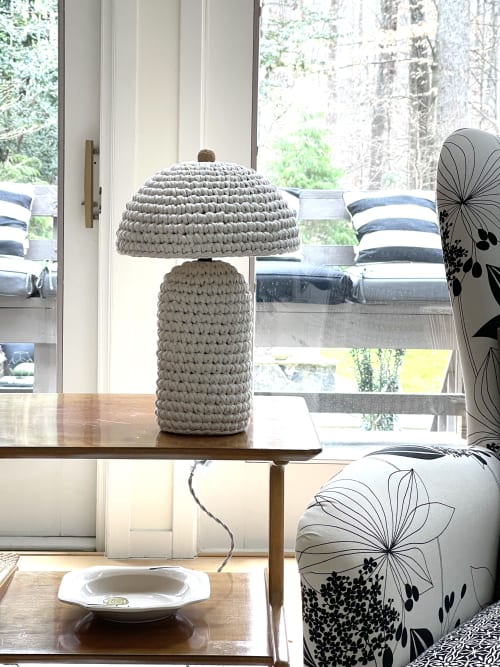 The Knitty Table Lamp in Cream | Lamps by Meg Morrison