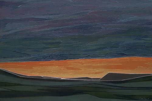 Last Light | Oil And Acrylic Painting in Paintings by Leilani Norman Art & Design