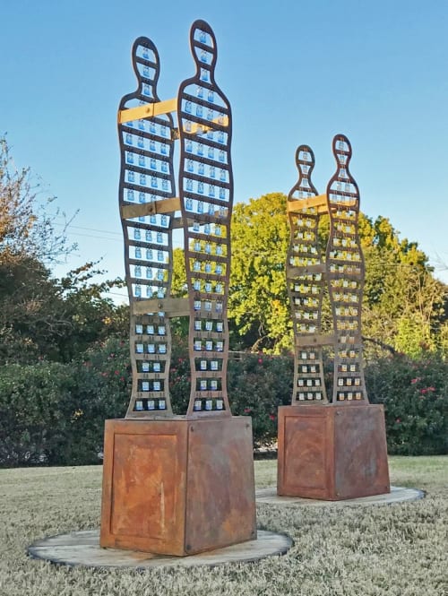 Complementary Couple | Public Sculptures by Peter Mangan | Museum of Biblical Art in Dallas