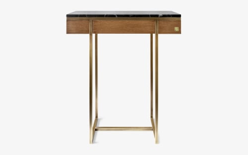 Hidden Marble & Wooden Sideboard with Drawer | Storage by LAGU