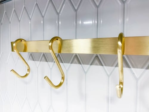 Solid Brass S Hooks / Pot Rack Hooks / Handcrafted in USA | Hardware by Fuller Hardware and Design
