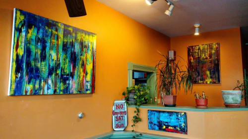 Colorful paintings | Paintings by Steve Sharon | Nunyuns Bakery & Cafe in Burlington