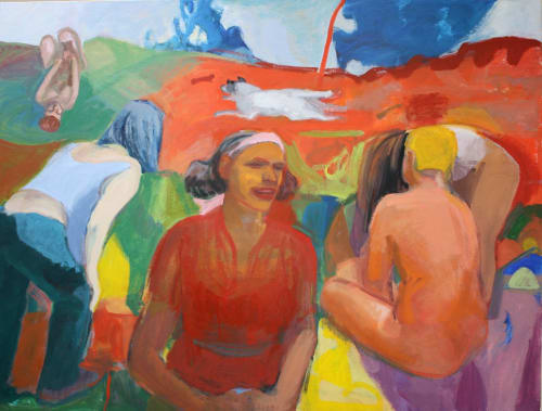 At The Park | Paintings by Jude Pittman | Sanchez Art Center in Pacifica