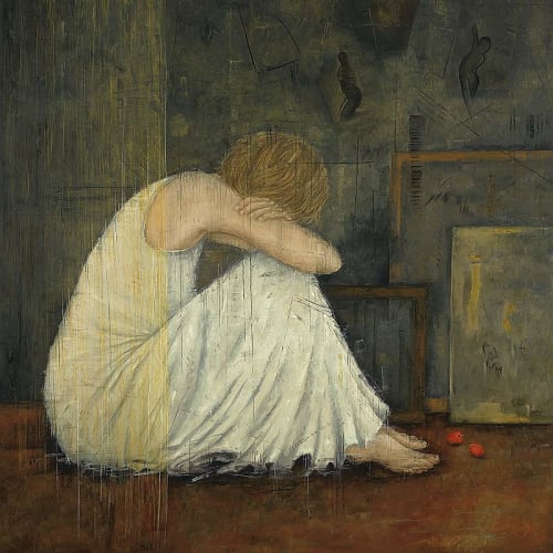 Erica Hopper "In The Studio" | Oil And Acrylic Painting in Paintings by YJ Contemporary Fine Art | YJ Contemporary Fine Art in East Greenwich