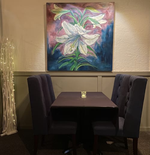 Easter Lily | Paintings by Destanne Norris | Intermezzo Restaurant and Wine Cellar in Vernon