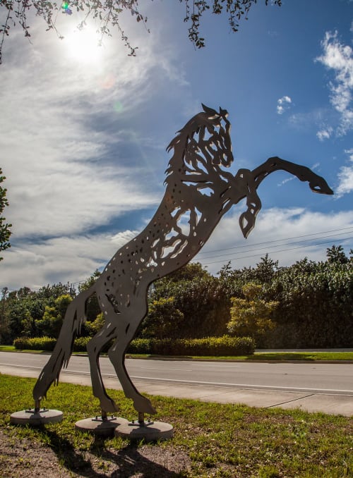 Silhouette Herd | Public Sculptures by Wendy Klemperer Art Inc | Davie Pine Island Park in Davie